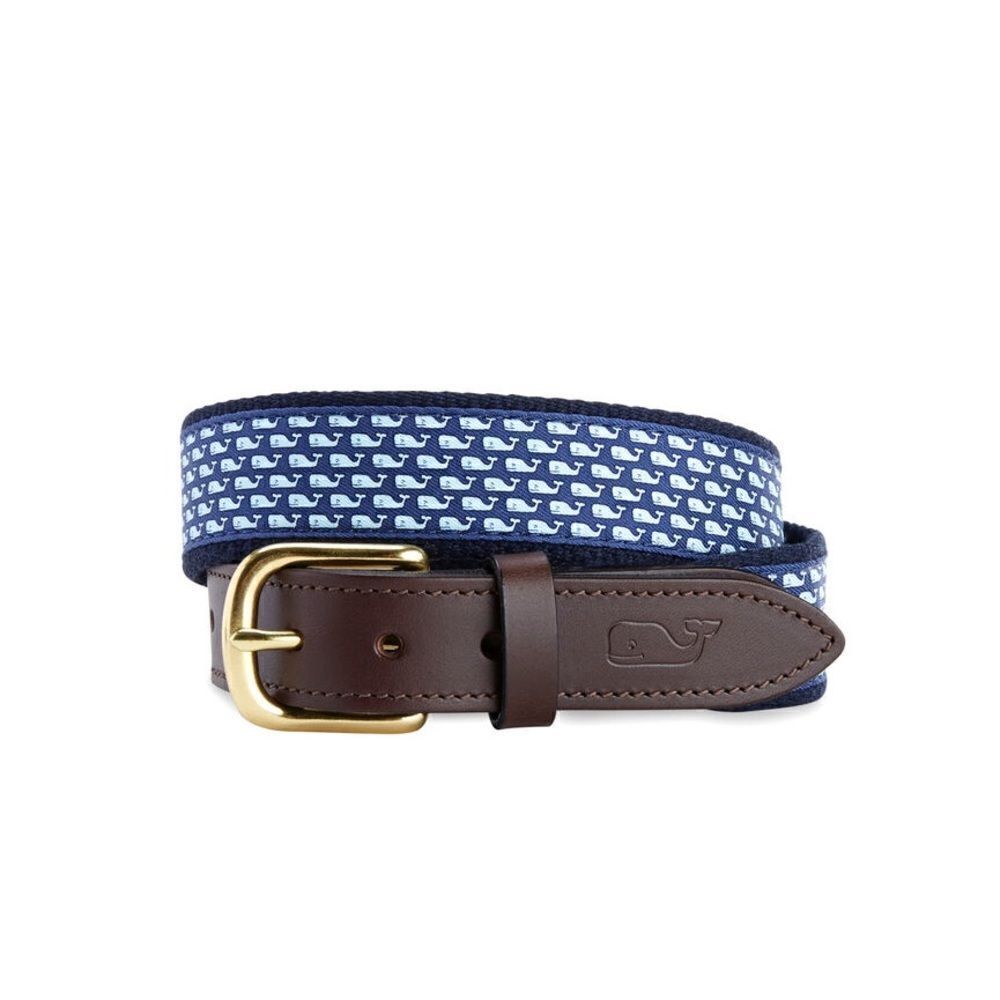 NWT Vineyard Vines Boys classic Whale Canvas Club Belt Sz 24 (22W) Host …